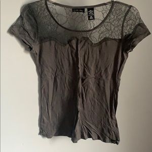 New York & Company Ladies Grey Top